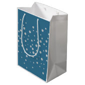 Sac Cadeau Moyen Glam Blue White Diamonds Baby Shower (Dos Angle)