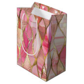 Sac Cadeau Moyen Glam Gold Glitzy rose (Dos Angle)