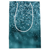Sac Cadeau Moyen Glam Parties scintillant turquoise Glitz (Devant)