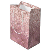 Sac Cadeau Moyen Glam Pink Glitzy Parties scintillant Empreinte de  (Dos Angle)