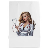 Sac Cadeau Moyen Glamorous Doctor with Heart Stethoscope – Elegant (Dos)