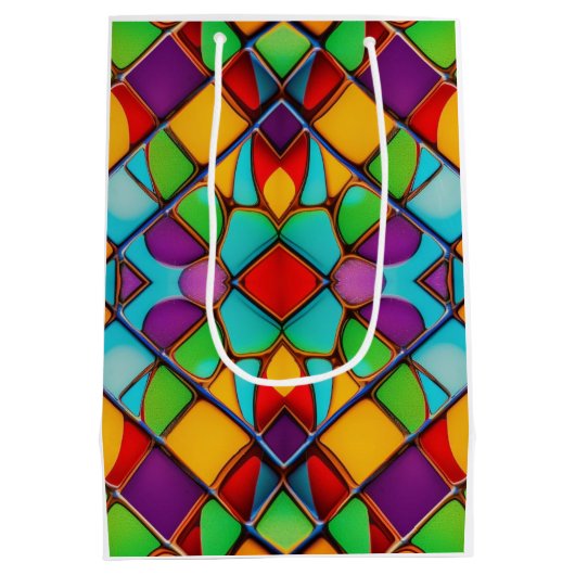 Sac Cadeau Moyen Glorieux Verre Leaded - Ajouter Votre Message (Dos)