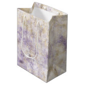 Sac Cadeau Moyen Gold Purple Abstrait (Devant Angle)