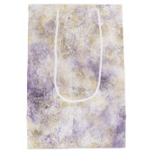 Sac Cadeau Moyen Gold Purple Abstrait (Dos)