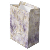 Sac Cadeau Moyen Gold Purple Abstrait (Dos Angle)