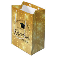 Gold Sparkle Graduate Custom Chic 2025 Graduation