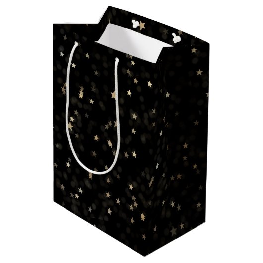Sac Cadeau Moyen Gold Stars and Dots 30th Birthday Medium Gift Bag (Dos Angle)