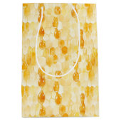 Sac Cadeau Moyen Gold Yellow Honey Birthday (Devant)