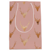 Sac Cadeau Moyen Golden Cher Head Blush Rose Holiday (Devant)