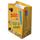 Sac Cadeau Moyen Golden Kindergarten Graduation (Dos Angle)