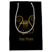 Sac Cadeau Moyen Golden lyre (Devant)
