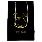 Sac Cadeau Moyen Golden lyre (Dos)