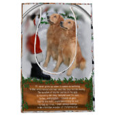 Sac Cadeau Moyen Golden Retriever Believe Christmas (Devant)