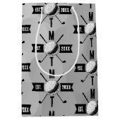 Sac Cadeau Moyen Golf Ball Texture & Club Premier Monogramme (Devant)