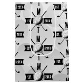 Sac Cadeau Moyen Golf Ball Texture & Club Premier Monogramme (Dos)