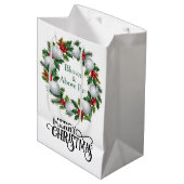 Sac Cadeau Moyen Golf Christmas themed with Wreath (Devant Angle)