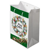 Sac Cadeau Moyen Golf Christmas themed with Wreath (Devant Angle)