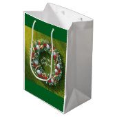 Sac Cadeau Moyen Golf Christmas themed with Wreath (Devant Angle)