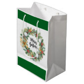Sac Cadeau Moyen Golf Christmas themed with Wreath  (Devant Angle)