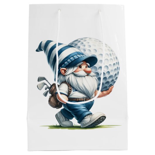 Sac Cadeau Moyen Golf Gnome (Dos)