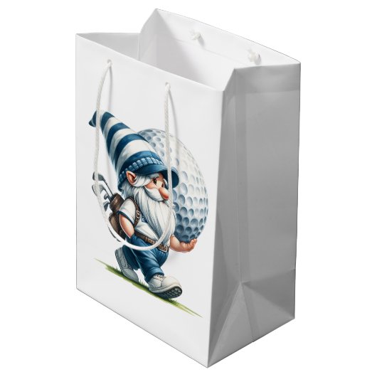Sac Cadeau Moyen Golf Gnome (Dos Angle)