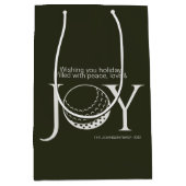 Sac Cadeau Moyen Golf Joie & Paix Noël (Devant)