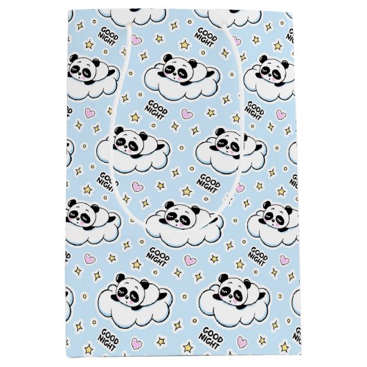 Sac Cadeau Moyen Goodnight Sleeping Panda Bear (Devant)