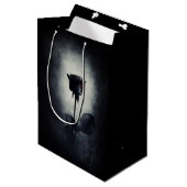 Sac Cadeau Moyen Goth Black Rose Dripping Blood (Devant Angle)