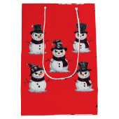 Sac Cadeau Moyen Gothic Snowman (Dos)