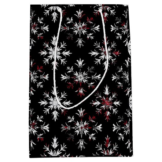 Sac Cadeau Moyen Gothic Spooky Christmas snowflakes (Devant)
