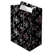 Sac Cadeau Moyen Gothic Spooky Christmas snowflakes (Devant Angle)
