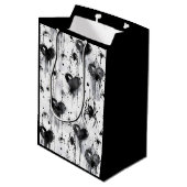 Sac Cadeau Moyen Gothique Amour Éffrayant Spider Web avec Coeurs (Dos Angle)