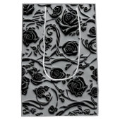 Sac Cadeau Moyen Gothique Graveyard Rose noir Motif (Dos)