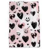 Sac Cadeau Moyen Gothique Valentine Coeurs noir et rose (Devant)