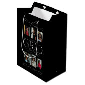 Sac Cadeau Moyen Grad & Now Grad Photo Collage Grad Graduation (Devant Angle)