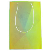Sac Cadeau Moyen Gradation géométrique jaune moderne (Devant)