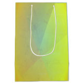 Sac Cadeau Moyen Gradation géométrique jaune moderne (Dos)