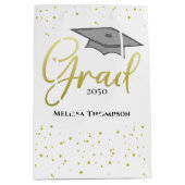 Sac Cadeau Moyen Graduate Grad Gold Graduate Casquette de script (Devant)