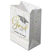 Sac Cadeau Moyen Graduate Grad Gold Graduate Casquette de script (Devant Angle)