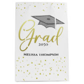 Sac Cadeau Moyen Graduate Grad Gold Graduate Casquette de script (Devant)