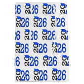 Sac Cadeau Moyen Graduation 2025 bleu et noir (Dos)