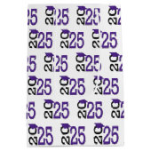 Sac Cadeau Moyen Graduation 2025 violet et noir (Dos)