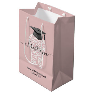 Sac Cadeau Moyen Graduation dentaire personnalisée Leopard Tooth Gr