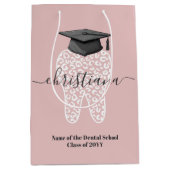 Sac Cadeau Moyen Graduation dentaire personnalisée Leopard Tooth Gr (Devant)