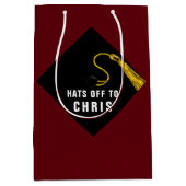 Sac Cadeau Moyen Graduation personnalisée (Devant)