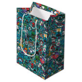 Sac Cadeau Moyen Graffiti coloré, (Devant Angle)