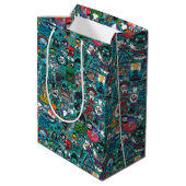 Sac Cadeau Moyen Graffiti coloré, (Dos Angle)