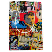 Sac Cadeau Moyen Graffiti mur art collage (Devant)