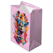 Sac Cadeau Moyen Graffiti Style Giraffe Portrait-58567 (Devant Angle)