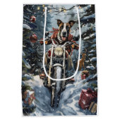 Sac Cadeau Moyen Grand chien Danse équitation moto Noël (Dos)